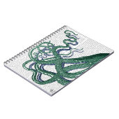 Octopus Tentacles Green en Blue Notitieboek (Linkerzijde)