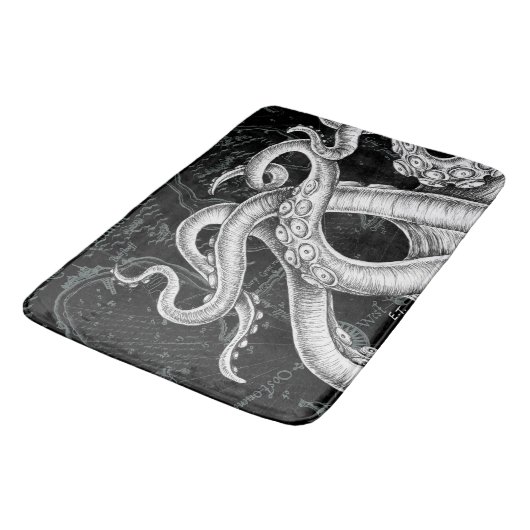 Octopus Tentacles  Map Black Badmat (Gekanteld)