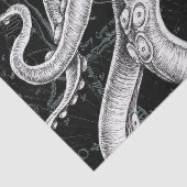 Octopus Tentacles  Map Black Tissuepapier (Detail)