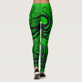 Octopus Tentacles on Green - Leggings (Achterkant)