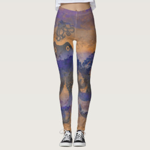 Octopus Tentacles, oranje tint, Leggings