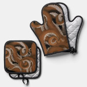 Octopus Tentacles Ovenwant & Pannenlap Set (Voorkant / Achterkant)