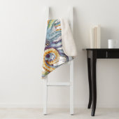 Octopus Tentacles Steel Blue  kaart Chic Sherpa Deken (In situ)