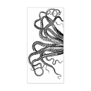 Octopus Tentacles Wood Art Stamp Rubberstempel