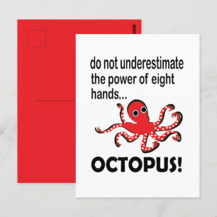 Octopus Tentakel Ocean Animal Funny Octopus Briefkaart