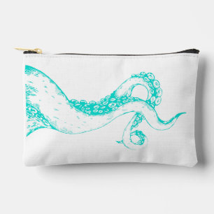 octopus tentakels aqua op witte beurs etui