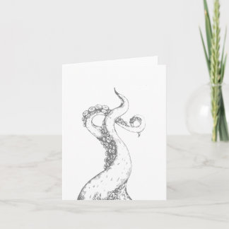 octopus tentakels grijze blanco kaart