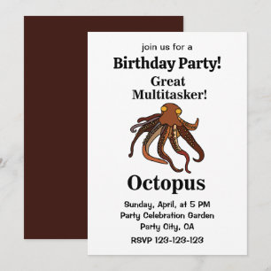 Octopus tentakels grote multitasker grappige verja kaart