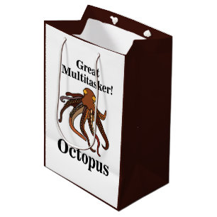 Octopus tentakels multitasker grappige verjaardag medium cadeauzakje