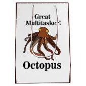 Octopus tentakels multitasker grappige verjaardag medium cadeauzakje (Achterkant)