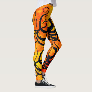 Octopus tentakels op vuur - Leggings
