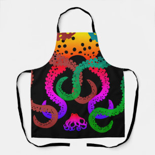 Octopus Tenticle Colorful All-Over Print Schort