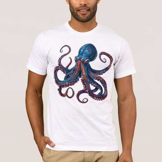 Octopus Tshirt - Custom Graphic Tee Mens Womens (Devant)