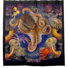 Octopus Tuin Douchegordijn