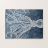  Octopus Twilight Blue Denim Waterverf Legpuzzel (Horizontaal)