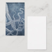 Octopus Twilight Blue Denim Waterverf Visitekaartje (Voorkant / Achterkant)