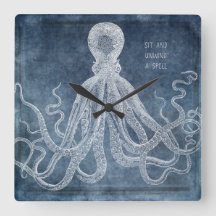  Octopus Twilight Blue Waterverf Quote
