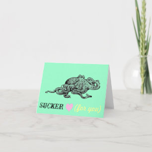 Octopus Valentijn Feestdagen Kaart