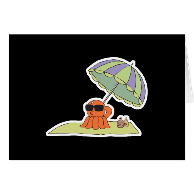 octopus van het strand van de grappige zon (Voorkant Horizontaal)