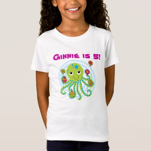 Octopus Verjaardag T-shirt (Voorkant)
