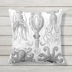 octopus, vierkante illustratie buitenkussen