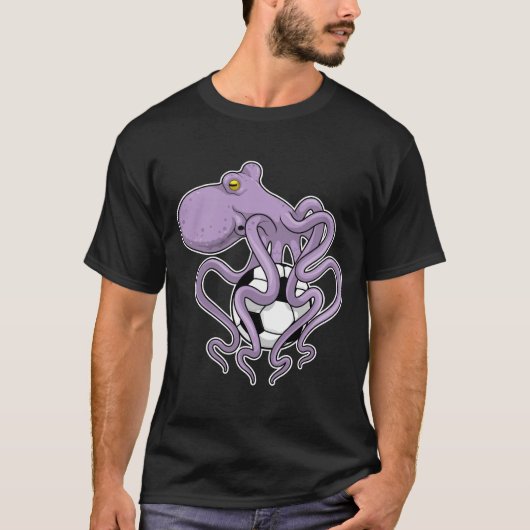 Octopus Voetbal Soccer T-shirt (Voorkant)