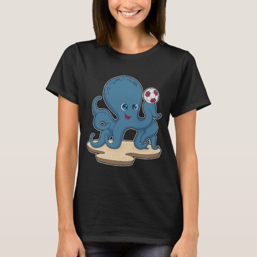 Octopus Voetbal Soccer T-shirt (Voorkant)