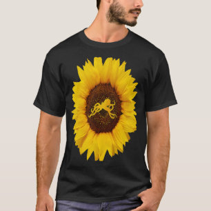 Octopus voor vrouwen Mannen Mollusk Animal Sunflow T-shirt