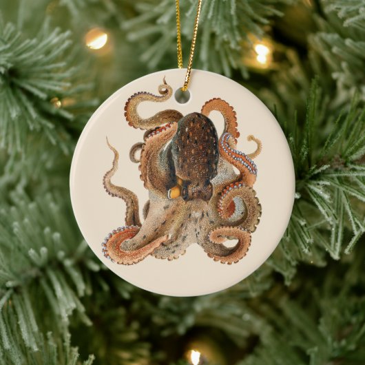  octopus Vulgaris, zeedieren Keramisch Ornament (Boom)