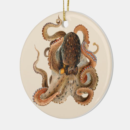 octopus Vulgaris, zeedieren Keramisch Ornament (Links)