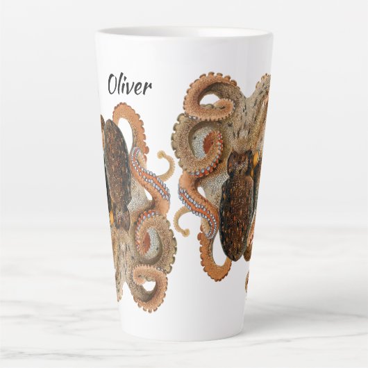 octopus Vulgaris, zeedieren Latte Mok (Voorkant)