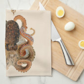 octopus Vulgaris, zeedieren Theedoek (Quarter Fold)
