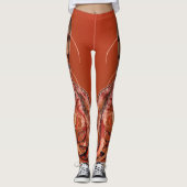  octopus - Vuurkleuren Leggings (Voorkant)