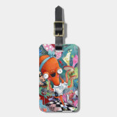 Octopus Waitress in Underwater Road Bar Bagagelabel (Voorkant verticaal)