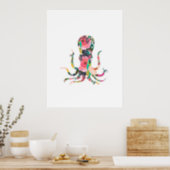 Octopus Wandenkleuterpapier Poster (Kitchen)