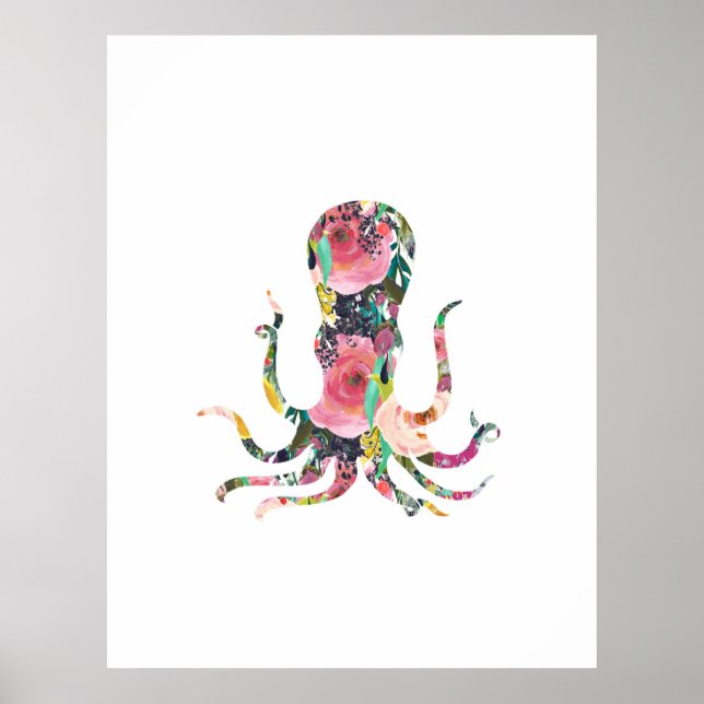 Octopus Wandenkleuterpapier Poster (Voorkant)