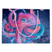 octopus waterverf oceaanroze groot cadeauzakje (Achterkant)