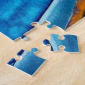 Octopus waterverf onder zee kunst legpuzzel (Zijkant)