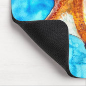 Octopus waterverf onder zee kunst muismat (Hoek)