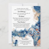 Octopus waterverf strand bruiloft zee leven kust kaart (Achterkant)