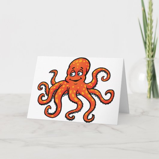Octopus Wenskaarten Kaart (Voorkant)