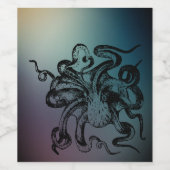 Octopus Wijn Etiket (Enkel label)