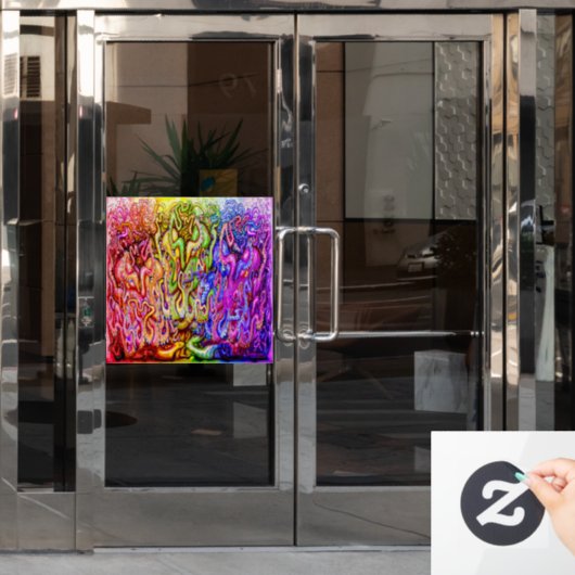 Octopus Window Cling Raamsticker (Kantoordeur)