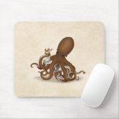 Octopus With Flask Steampunk Chemistry Science Muismat (Met muis)