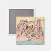 Octopus & zandkasteel magneet (Voorkant / Achterkant)