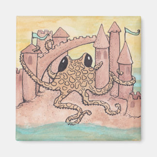 Octopus & zandkasteel magneet