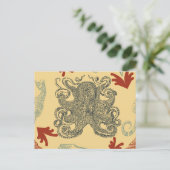  Octopus Zee Monster Briefkaart (Staand voorkant)