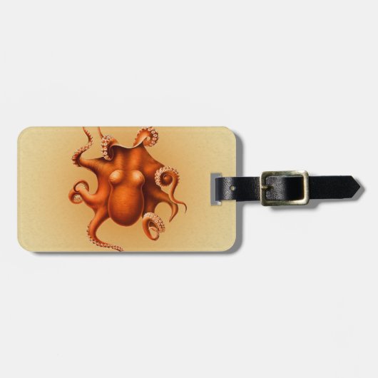 Octopus Zee Monster Creature Cephalapod Bagagelabel (Voorkant horizontaal)