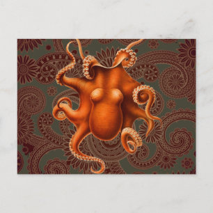 Octopus Zee Monster Creature Cephalapod  Briefkaart