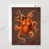 Octopus Zee Monster Creature Cephalapod  Briefkaart (Voorkant / Achterkant)